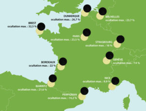 Carte France Eclipse 29 mars 2025