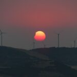 Le coucher de soleil après l'éclipse